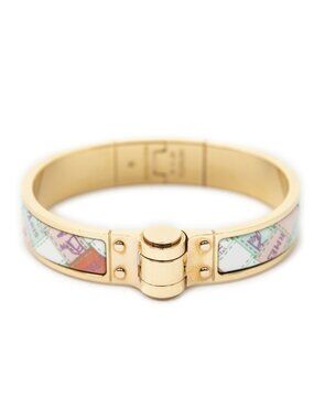 Hermes Charniere Bracelet Pink Gold Plated